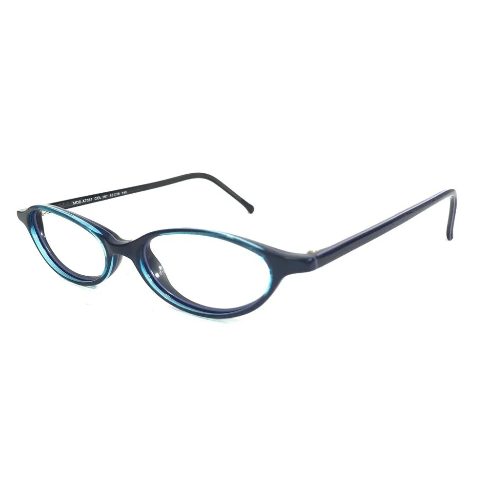 OGI Eyeglasses Frames MOD.A7051 COL.167 Blue Round Full Rim 45-18-140